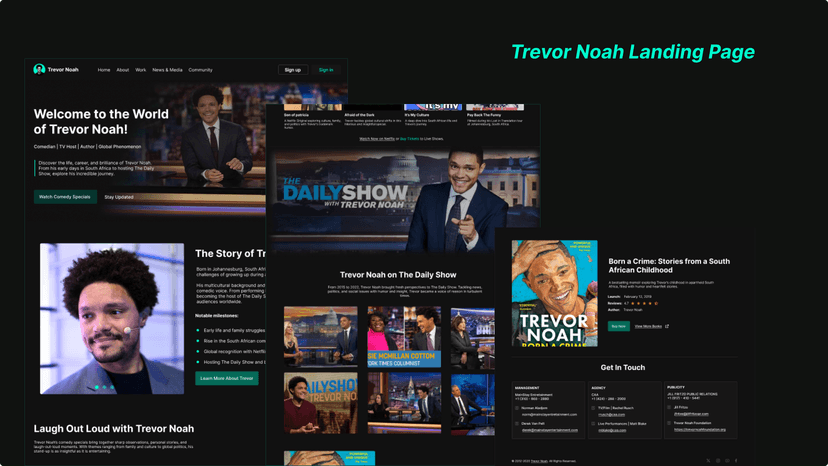 Trevor Noah Landing Page